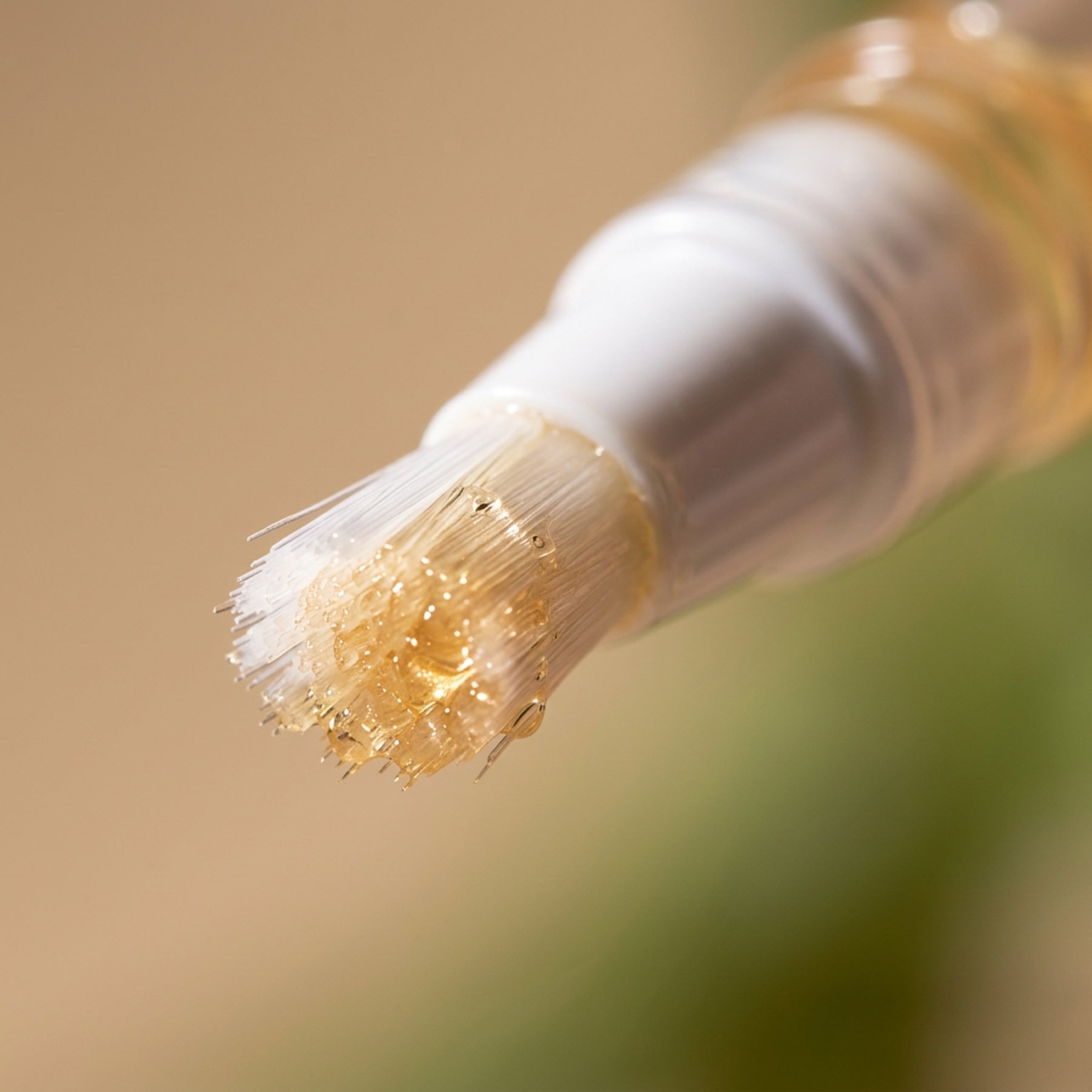 Close-up detail of the oil pen brush tip